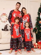 Load image into Gallery viewer, Full Size Reindeer Graphic Top and Pants Set - oh deer
