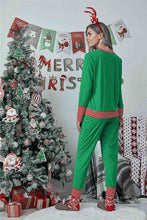 Load image into Gallery viewer, Full Size MERRY CHRISTMAS Graphic Top and Pants Lounge Set - pjs
