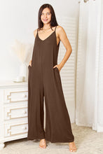 Load image into Gallery viewer, Double Take Full Size Soft Rayon Spaghetti Strap Tied Wide Leg Jumpsuit
