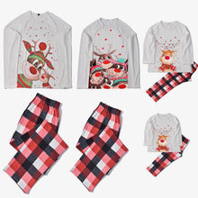 Load image into Gallery viewer, Men Reindeer Top and Plaid Pants Set - pjs
