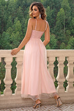 Load image into Gallery viewer, Spaghetti Strap Slit Mesh Dress hc
