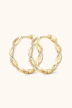 Load image into Gallery viewer, Moissanite Crisscross Hoop Earrings
