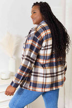 Load image into Gallery viewer, Double Take Plaid Button Front Shirt Jacket with Breast Pockets
