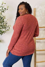 Load image into Gallery viewer, Double Take Ribbed Button-Up Cardigan with Pockets
