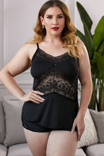 Load image into Gallery viewer, Lingerie Lace Insert Plus Size Pajamas Set
