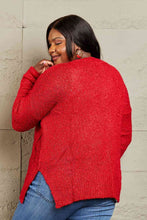 Load image into Gallery viewer, Heimish By The Fire Full Size Draped Detail Knit Sweater
