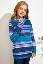 Load image into Gallery viewer, Girls Striped Cowl Neck with Pockets
