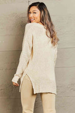 Load image into Gallery viewer, Heimish By The Fire Full Size Draped Detail Knit Sweater
