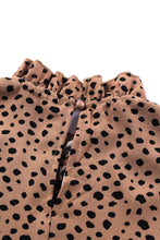 Load image into Gallery viewer, Animal Print Ruffle Collar Flounce Sleeve Blouse
