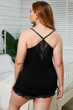 Load image into Gallery viewer, Lace Trim Plus Size Pajamas Set lingerie
