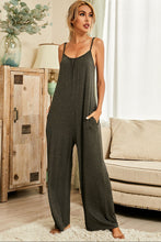 Load image into Gallery viewer, Scoop Neck Spaghetti Strap Jumpsuit with Pockets

