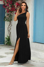 Load image into Gallery viewer, One-Shoulder Split Maxi Dress - hc
