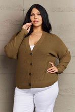 Load image into Gallery viewer, Zenana Kiss Me Tonight Full Size Button Down Cardigan in Olive
