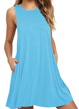 Load image into Gallery viewer, Full Size Round Neck Sleeveless Dress with Pockets
