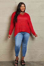 Load image into Gallery viewer, Heimish By The Fire Full Size Draped Detail Knit Sweater
