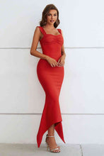 Load image into Gallery viewer, Ruched Sweetheart Neck Hem Detail Dress - hc
