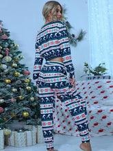 Load image into Gallery viewer, Printed Drawstring Top and Pants Set - pjs
