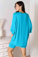 Load image into Gallery viewer, Basic Bae Full Size Soft Rayon Three-Quarter Sleeve Top and Shorts Set
