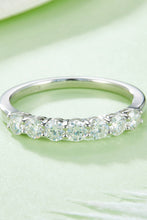 Load image into Gallery viewer, Moissanite Platinum-Plated Half-Eternity Ring
