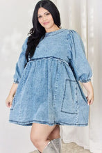 Load image into Gallery viewer, HEYSON Full Size Oversized Denim Babydoll Dress
