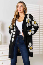 Load image into Gallery viewer, Double Take Floral Button Down Longline Cardigan
