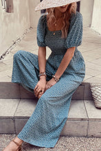 Load image into Gallery viewer, Printed Square Neck Jumpsuit with Pockets
