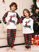 Load image into Gallery viewer, Reindeer Graphic Top and Plaid Pants Set - pjs
