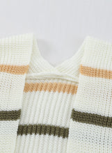 Load image into Gallery viewer, Striped Rib-Knit Open Front Pocketed Cardigan
