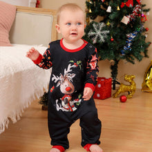 Load image into Gallery viewer, Baby Reindeer Graphic Round Neck Jumpsuit - pjs
