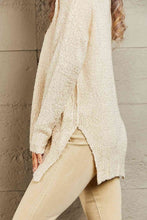 Load image into Gallery viewer, Heimish By The Fire Full Size Draped Detail Knit Sweater
