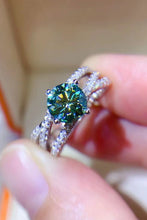 Load image into Gallery viewer, 1 Carat Moissanite Contrast 925 Sterling Silver Ring
