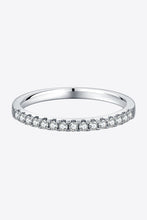 Load image into Gallery viewer, Moissanite Platinum-Plated Half-Eternity Ring
