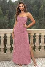 Load image into Gallery viewer, Sequin Backless Split Maxi Dress - hc
