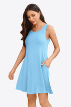 Load image into Gallery viewer, Full Size Round Neck Sleeveless Dress with Pockets
