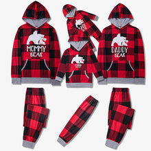 Load image into Gallery viewer, DADDY BEAR Graphic Hoodie and Plaid Pants Set - Christmas bear
