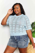Load image into Gallery viewer, Double Take Ribbed Trim Round Neck Knit Top
