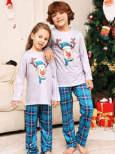 Load image into Gallery viewer, Rudolph Graphic Long Sleeve Top and Plaid Pants Set
