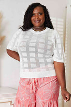 Load image into Gallery viewer, Double Take Ribbed Trim Round Neck Knit Top
