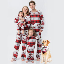 Load image into Gallery viewer, Women Reindeer &amp; Plaid Top and Pants Set - pjs
