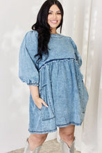 Load image into Gallery viewer, HEYSON Full Size Oversized Denim Babydoll Dress
