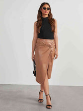 Load image into Gallery viewer, Twist Detail High Waist Skirt
