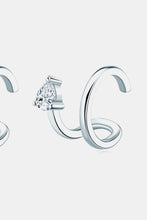 Load image into Gallery viewer, Moissanite 925 Sterling Silver Cuff Earrings
