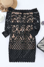 Load image into Gallery viewer, Off-Shoulder Long Sleeve Lace Dress - hc
