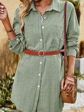 Load image into Gallery viewer, Dropped Shoulder Collared Longline Shirt
