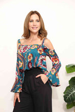 Load image into Gallery viewer, Sew In Love Full Size Floral Cold Shoulder Blouse
