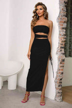 Load image into Gallery viewer, Cutout Strapless Split Dress - hc
