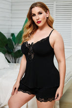 Load image into Gallery viewer, Lace Trim Plus Size Pajamas Set lingerie
