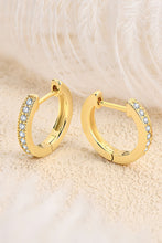 Load image into Gallery viewer, Inlaid Moissanite Hoop Earrings

