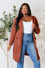 Load image into Gallery viewer, Basic Bae Full Size Ribbed Open Front Long Sleeve Cardigan
