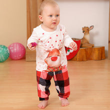 Load image into Gallery viewer, Baby Reindeer Top and Plaid Pants Set - pjs
